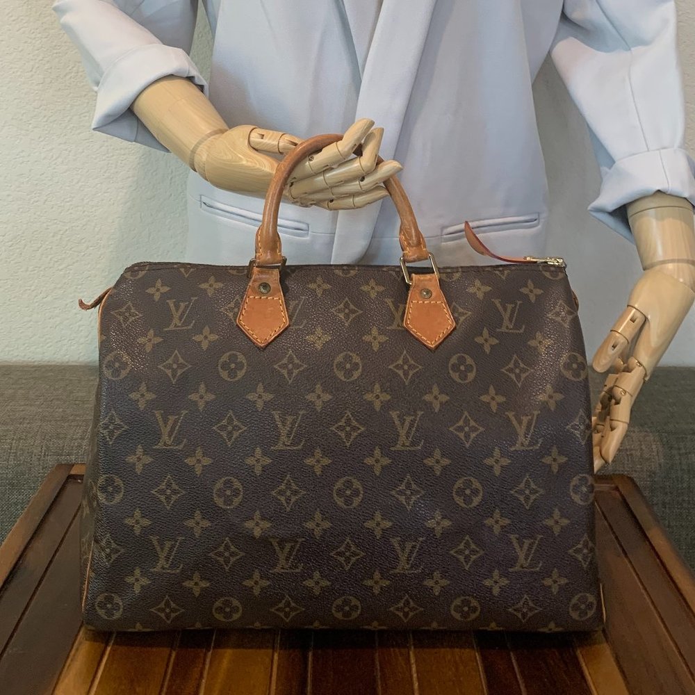 Louis Vuitton Speedy 35 Monogram Canvas Brown Handbag
